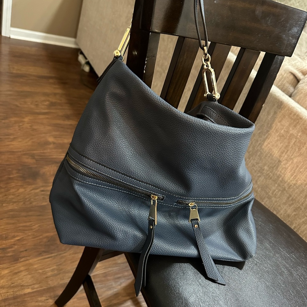 Elegant Blue Leather Women's Bag - Picture 3 of 3